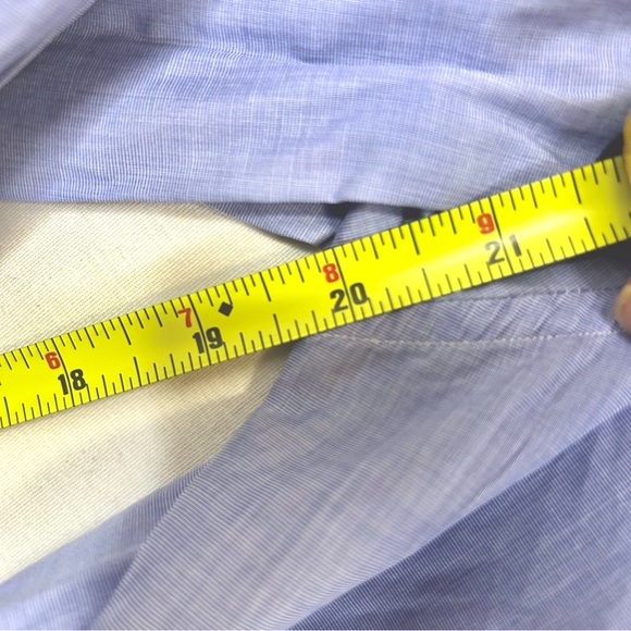 Sid Mashburn Blue Mens Size Small Long Sleeve Button Up Shirt Oxford Poplin - Picture 8 of 10